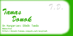 tamas domok business card
